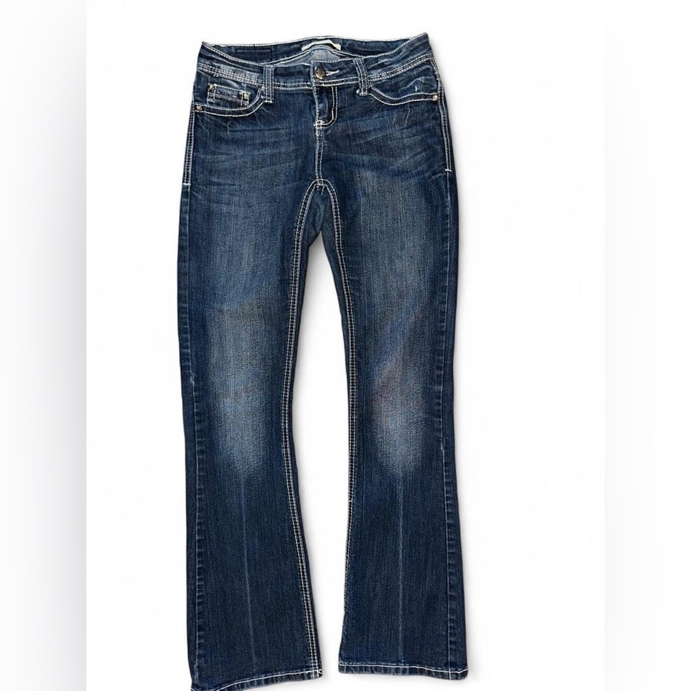🦋 ZCO JEANS Premium | McBling Fleur-de-Lis Flare Jeans 2000s style